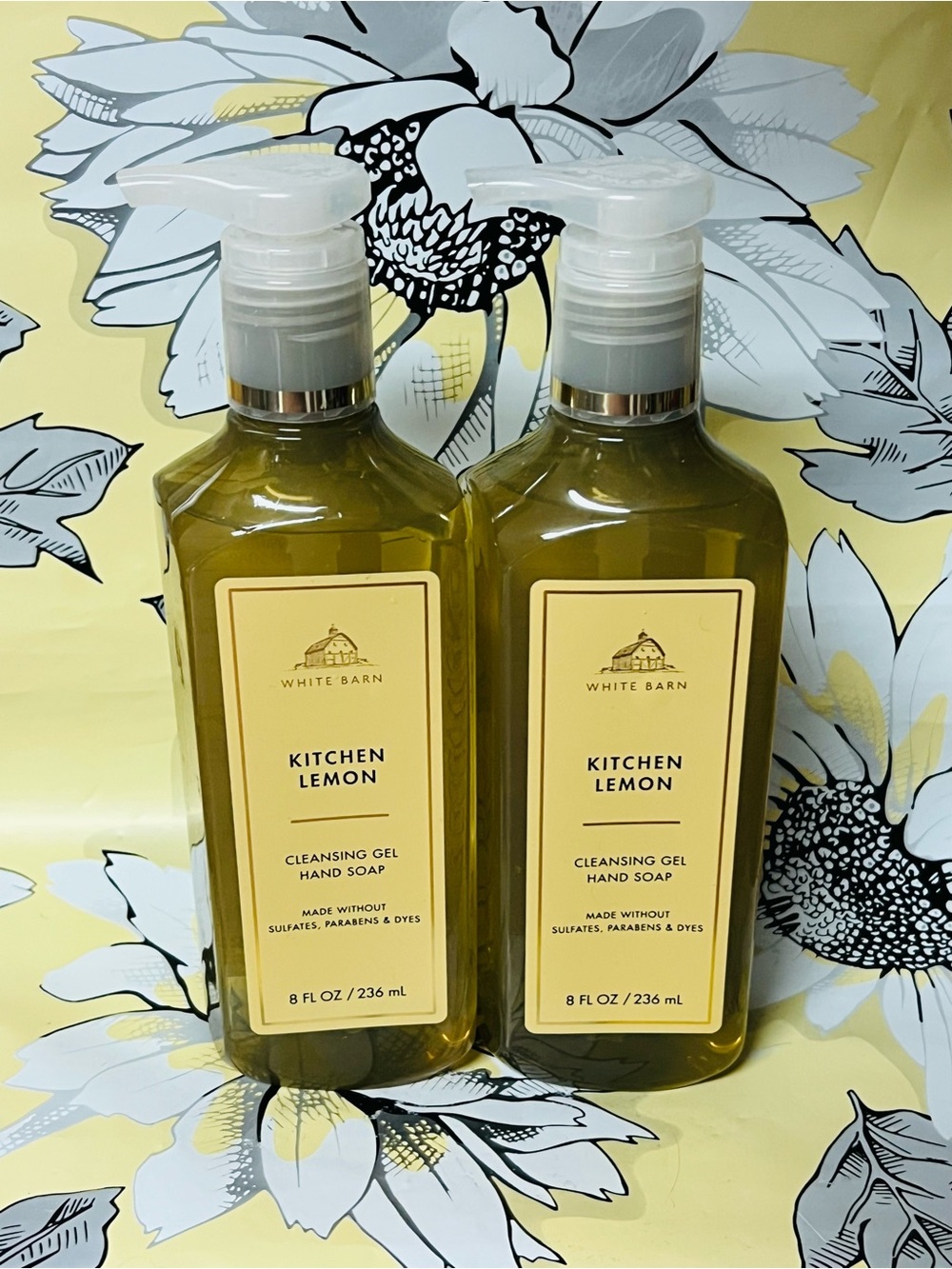 Bath & Body Works KITCHEN LEMON Cleansing Gel Hand Soap, 8 fl oz (2 pcs)